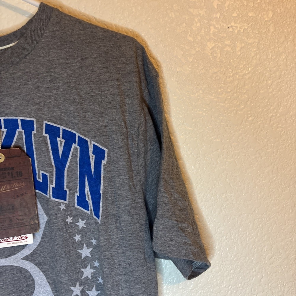 Men's Mitchell & Ness MLB Brooklyn Dodgers T-Shirt‎  Grey sizeXL - Picture 9 of 14